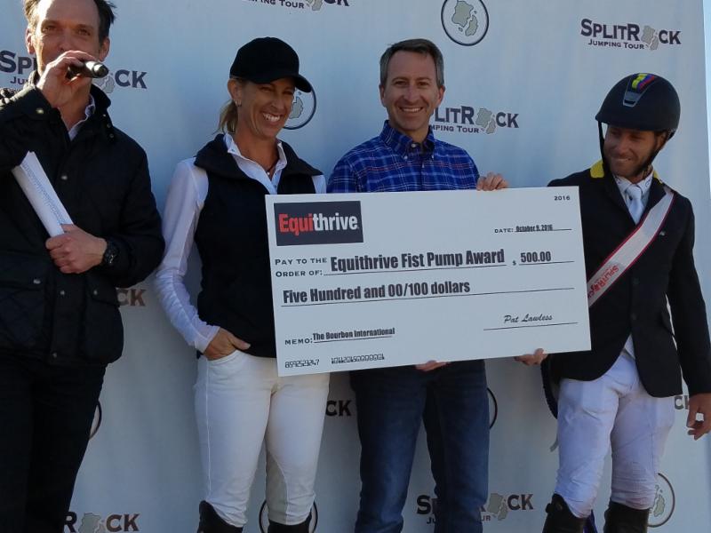 Equithrive® Awards Joint-Winners of ‘Fist Pump’ Competition at Bourbon International CSI3*
