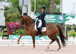 Leida Collins-Strijk and Zantros Conclude AGDF 10 with Victory in the FEI Intermediaire I Freestyle, presented by Mike & Roz Collins