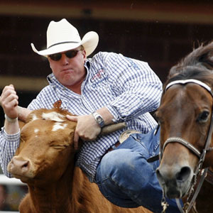 World Champion Steer Wrestler Graves Sidelined for 3-6 Months with Arm Injury